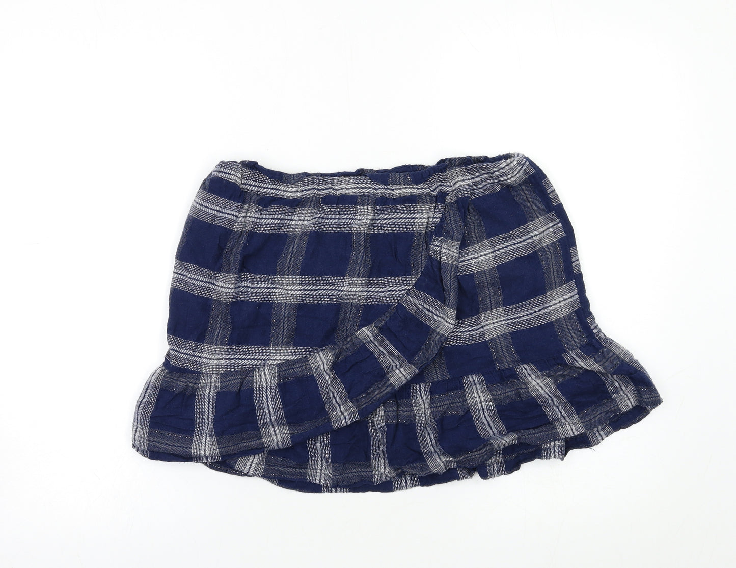 TU Girls Blue Check  Flare Skirt Size 12 Years