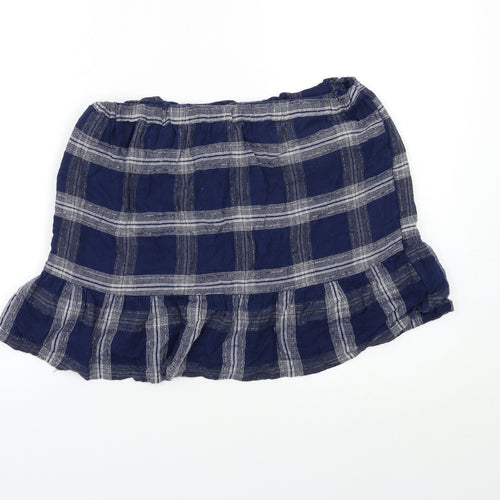 TU Girls Blue Check  Flare Skirt Size 12 Years