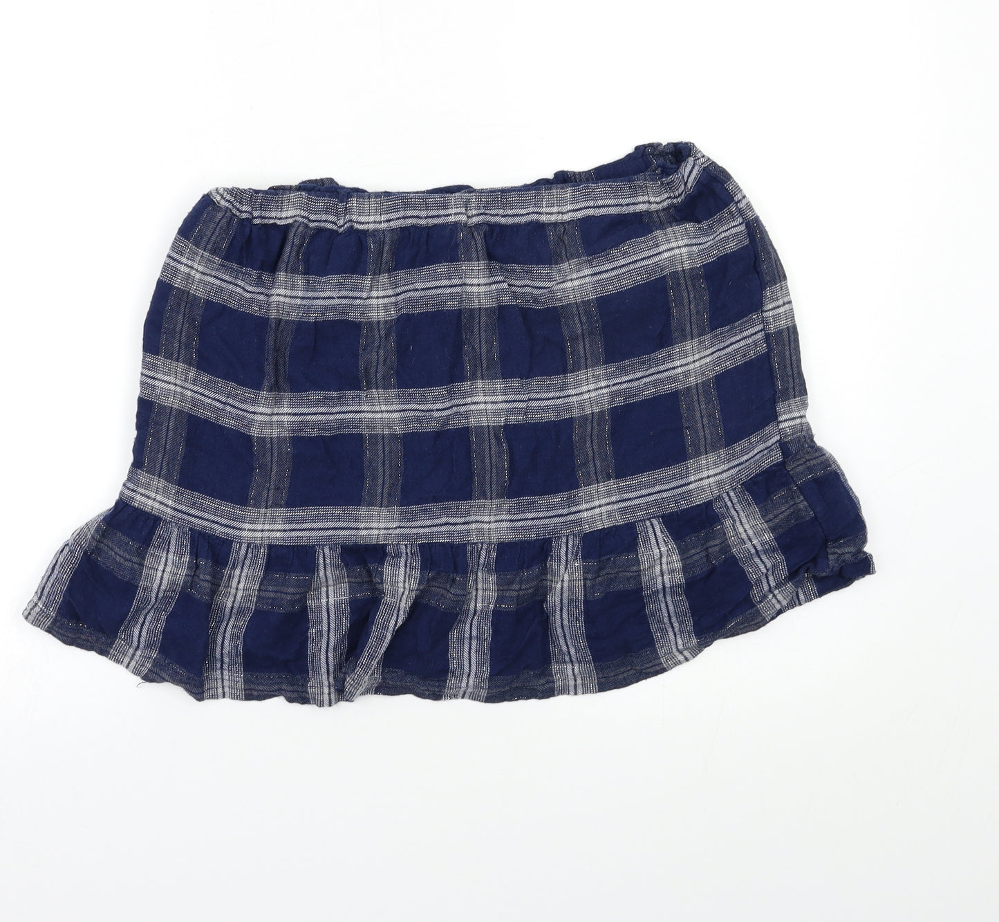 TU Girls Blue Check  Flare Skirt Size 12 Years