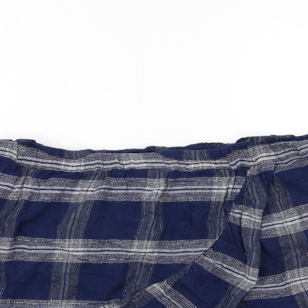 TU Girls Blue Check  Flare Skirt Size 12 Years