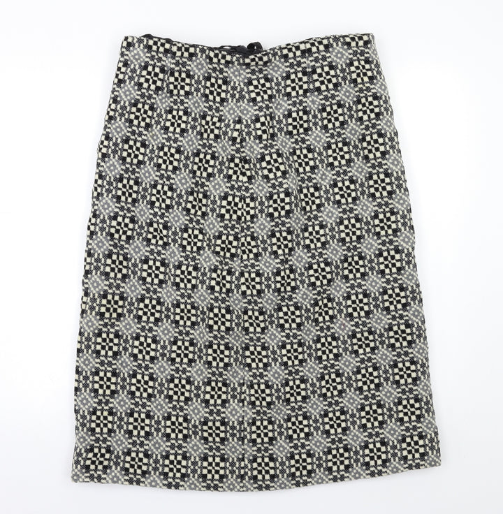 Preworn Womens Grey Check Straight & Pencil Skirt Size M