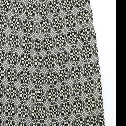 Preworn Womens Grey Check  Straight & Pencil Skirt Size M