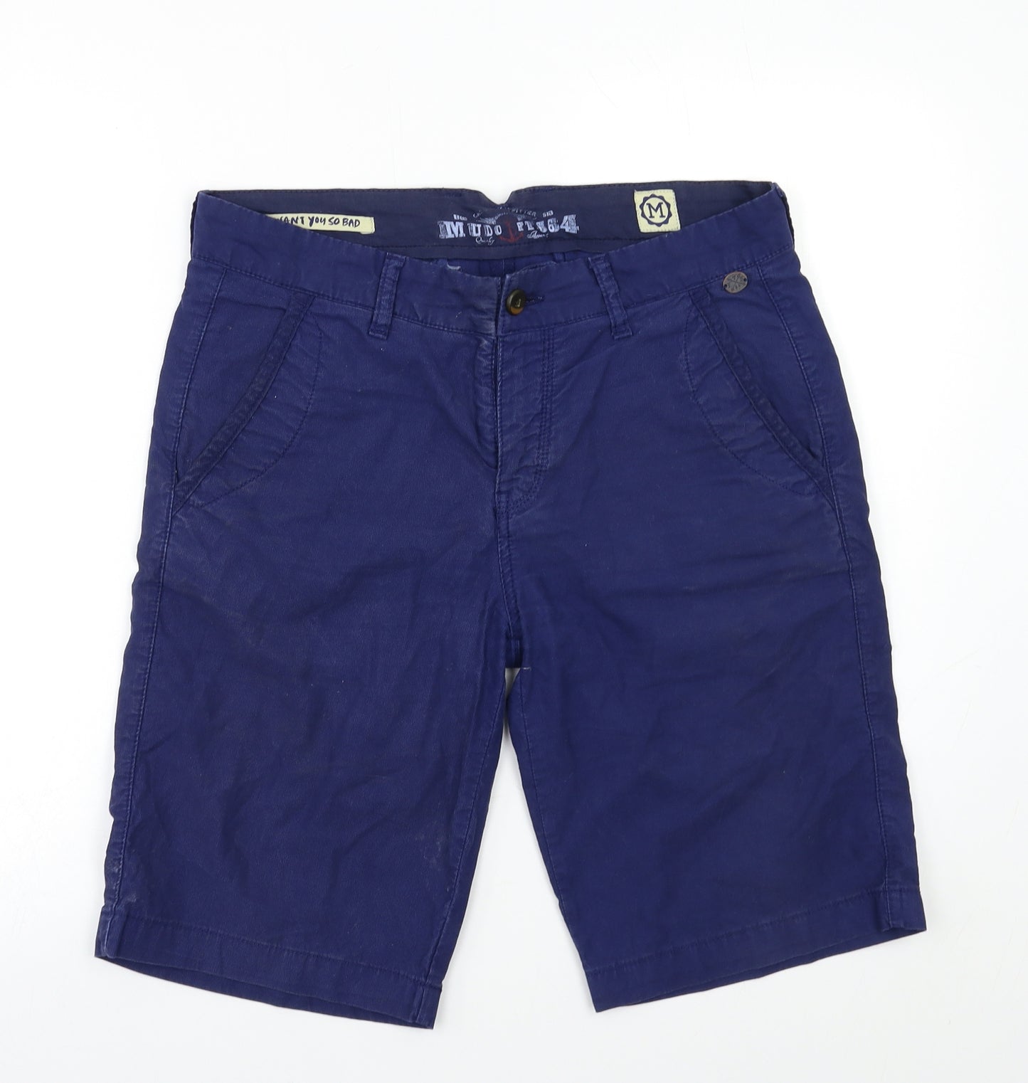 MUDO Mens Blue   Chino Shorts Size 34