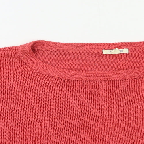 I Love H81 Womens Red   Pullover Jumper Size M  - Cropped