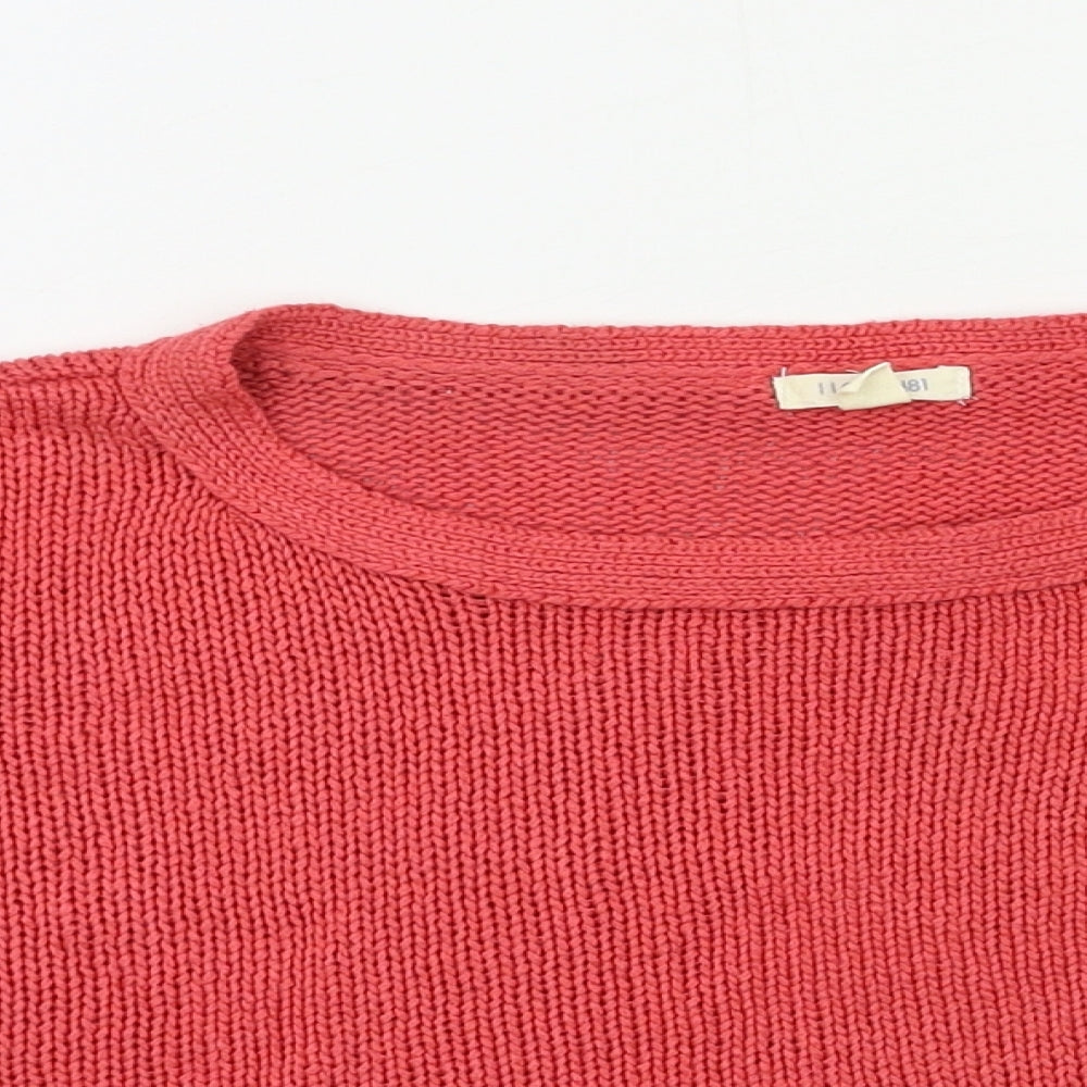 I Love H81 Womens Red   Pullover Jumper Size M  - Cropped