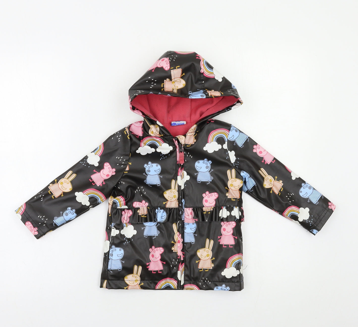 George Baby Black Geometric  Jacket  Size 12-18 Months  - Peppa Pig