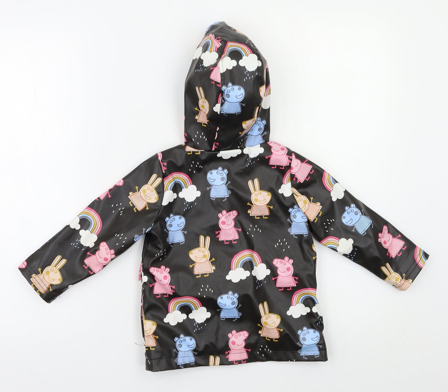 George Baby Black Geometric  Jacket  Size 12-18 Months  - Peppa Pig