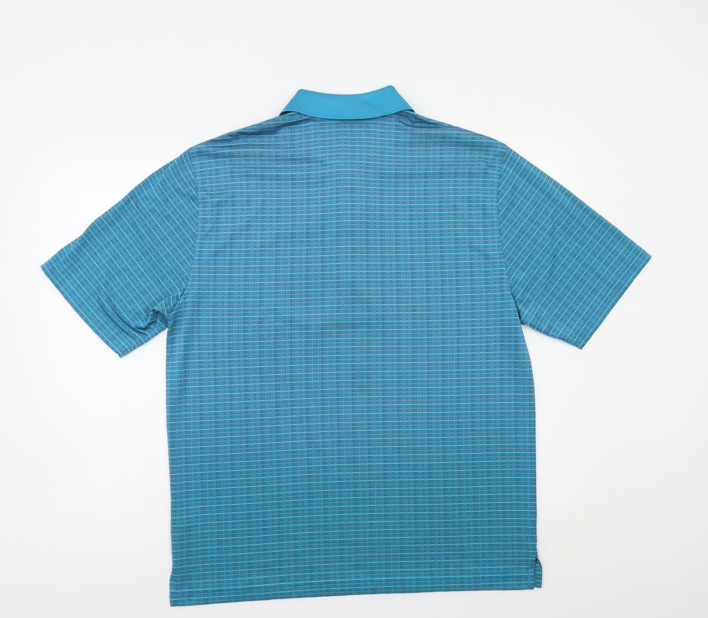 Preworn Mens Green Striped   Polo Size L
