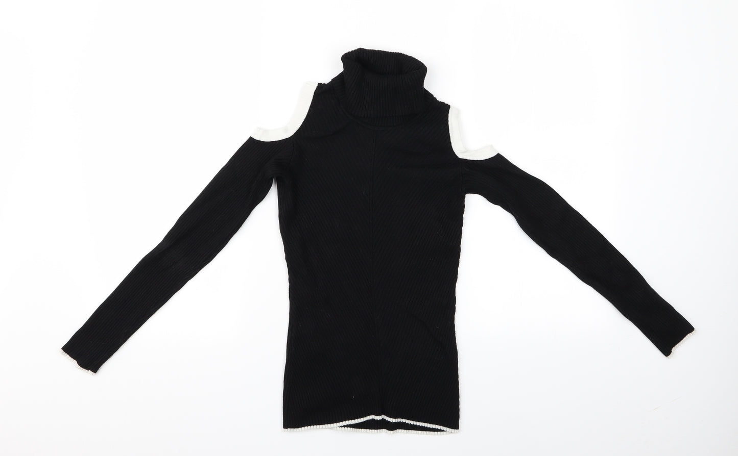 XOXO Womens Black   Pullover Jumper Size M  - cut out shoulder