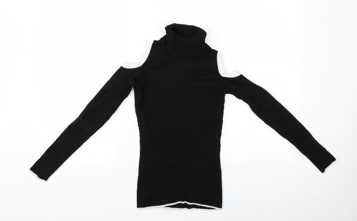 XOXO Womens Black   Pullover Jumper Size M  - cut out shoulder