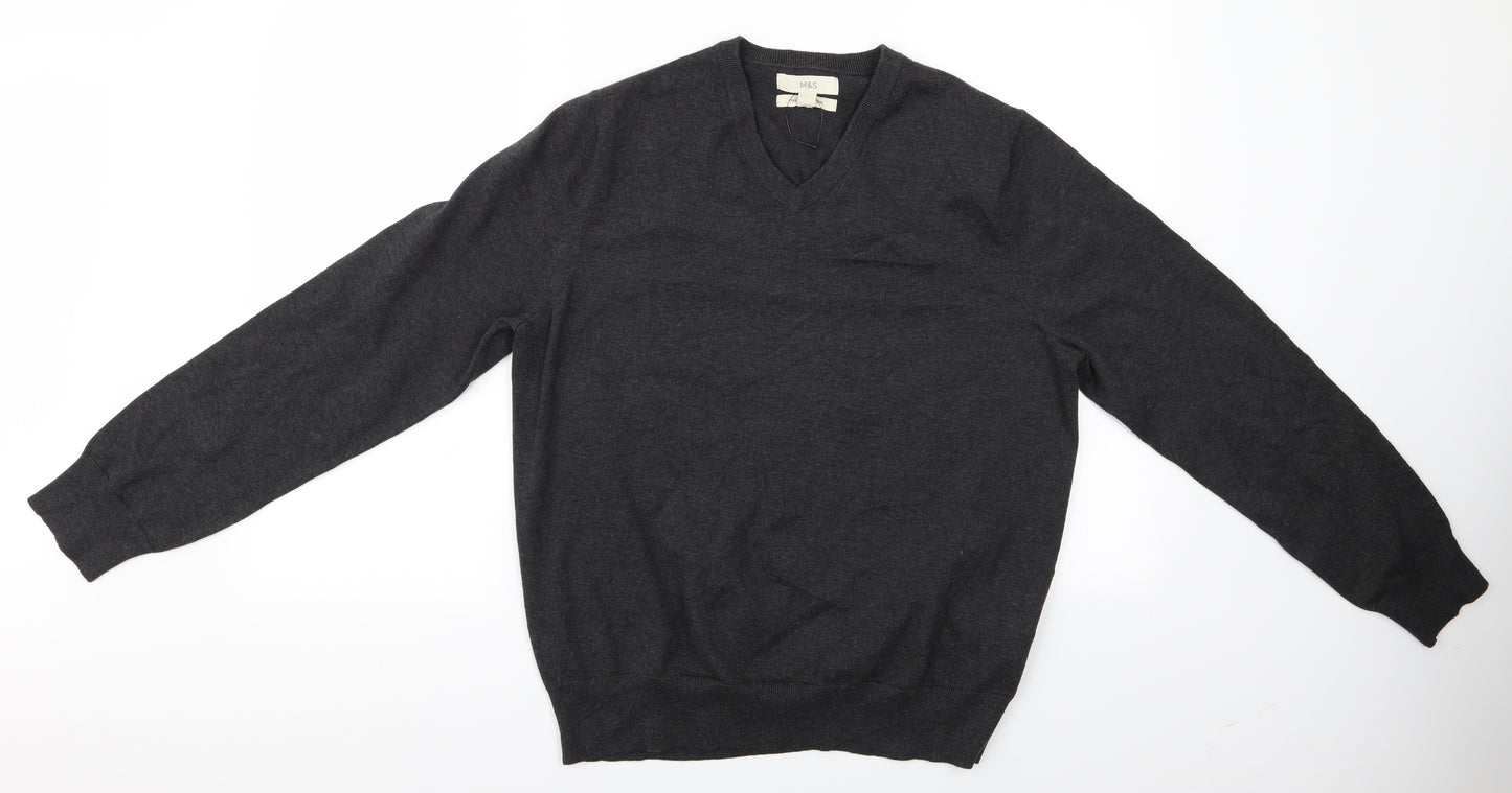 Marks and Spencer Mens Grey   Pullover Jumper Size L  - Marks and Spencer
