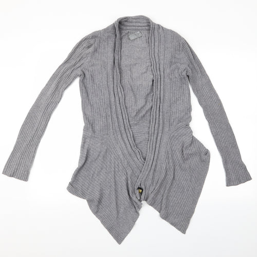 Preworn Womens Grey   Cardigan Jumper   - Waterfall Cardigan