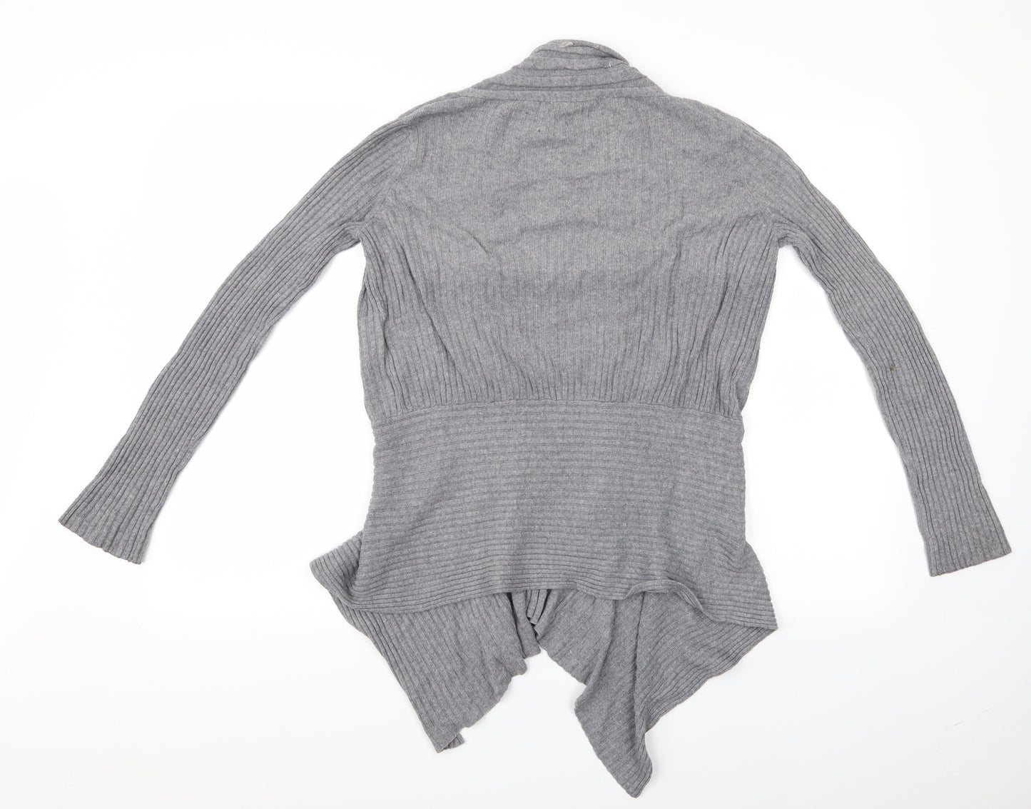 Preworn Womens Grey   Cardigan Jumper   - Waterfall Cardigan