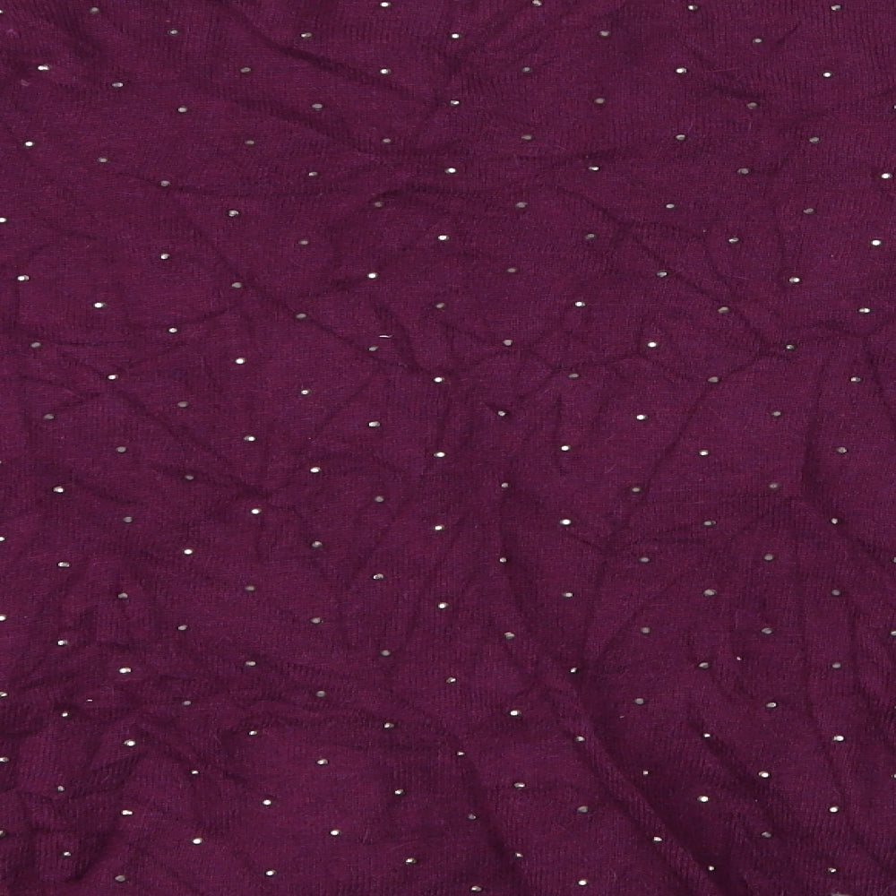 River Island Womens Purple   Cape Jumper Size 12  - River Island beaded cardigan