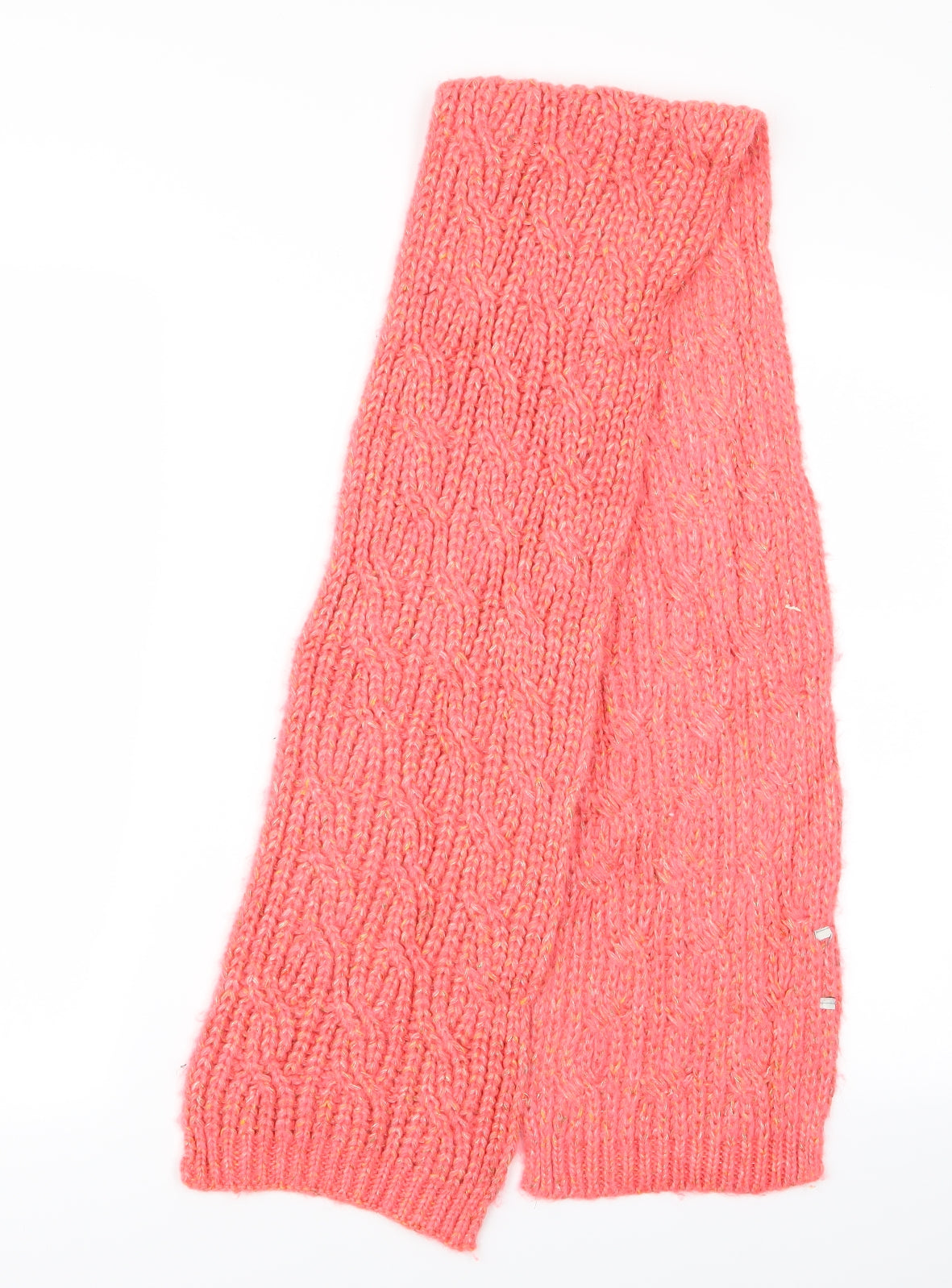 Preworn Womens Orange    Scarf   - Glittery Scarf