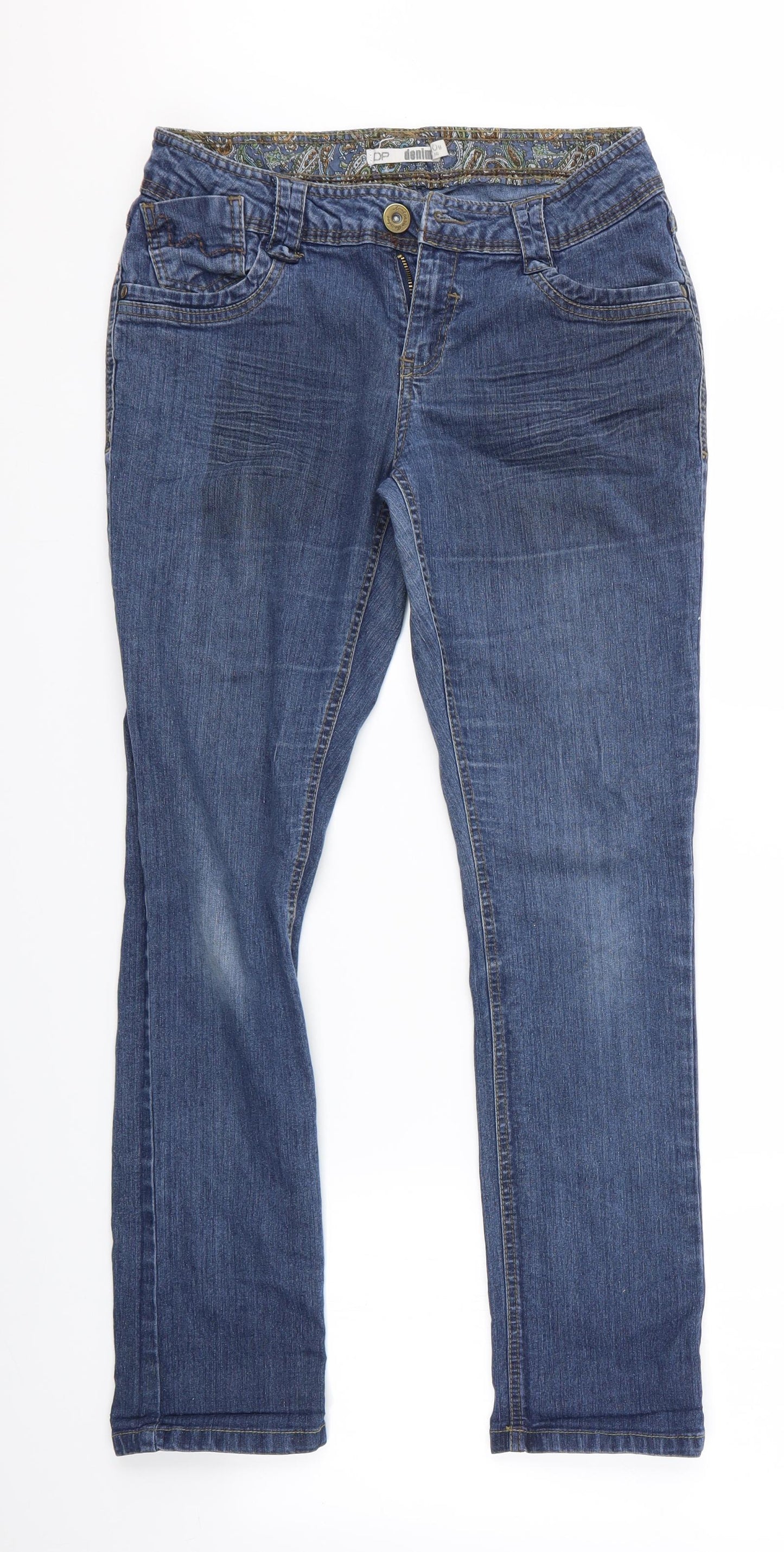 DP Denim Womens Blue   Straight Jeans Size 10 L28 in - DP Denim