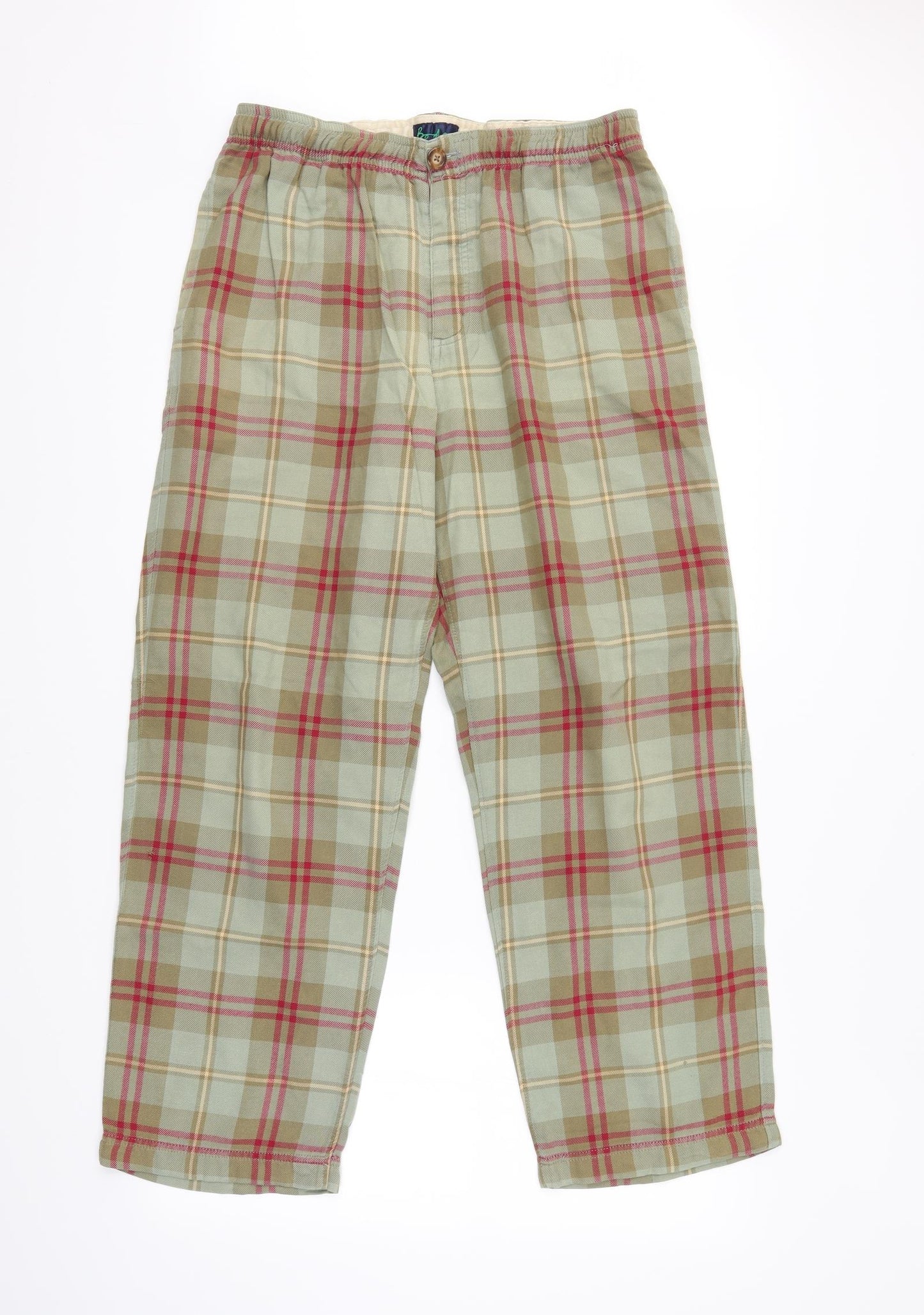 Boden Mens Green Check  Trousers  Size M L30 in