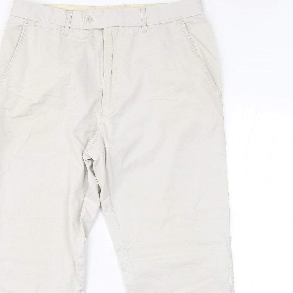 Samuel Windsor Mens Beige   Trousers  Size 34 in L29 in