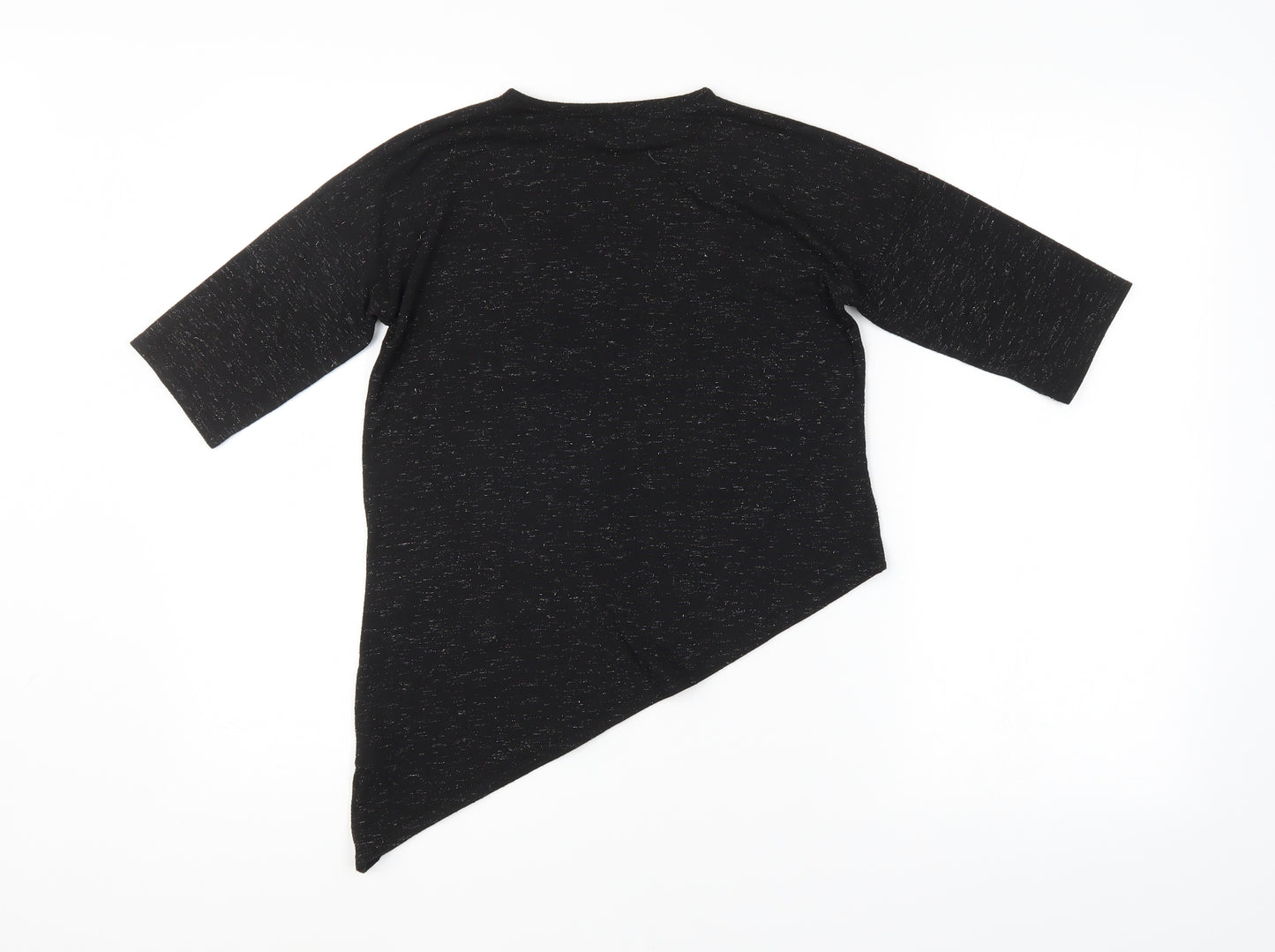 F&F Girls Black   Basic T-Shirt Size 9-10 Years  - Stars