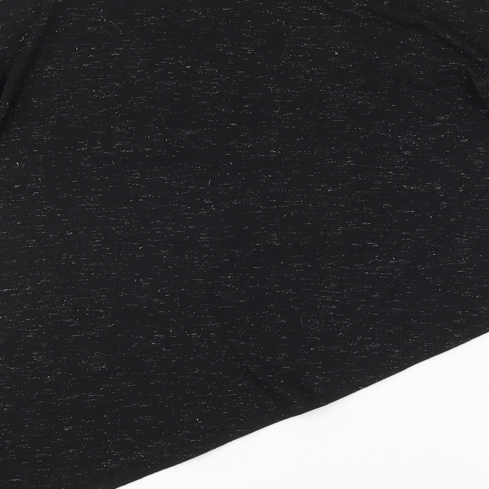 F&F Girls Black   Basic T-Shirt Size 9-10 Years  - Stars