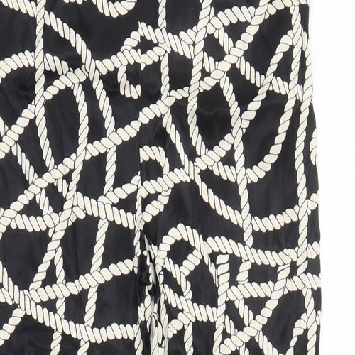 Nooki London Womens Black Geometric  Trousers  Size S L30 in