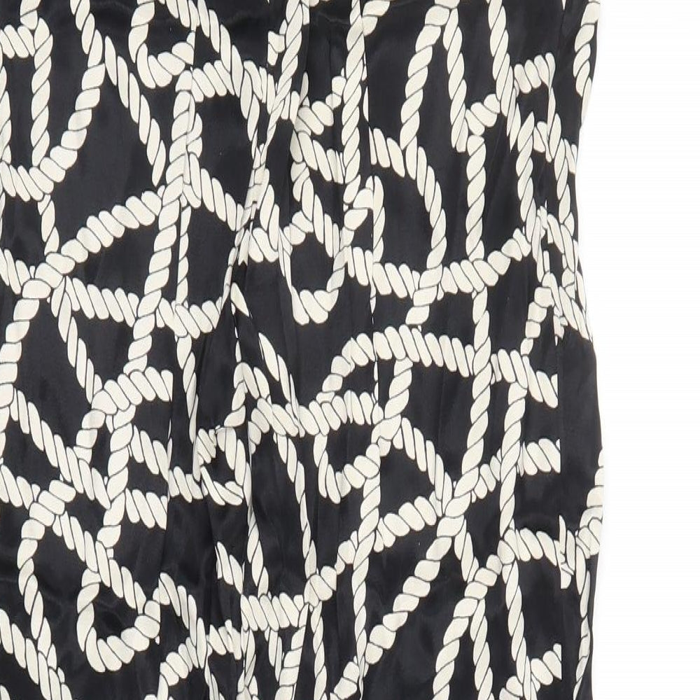 Nooki London Womens Black Geometric  Trousers  Size S L30 in