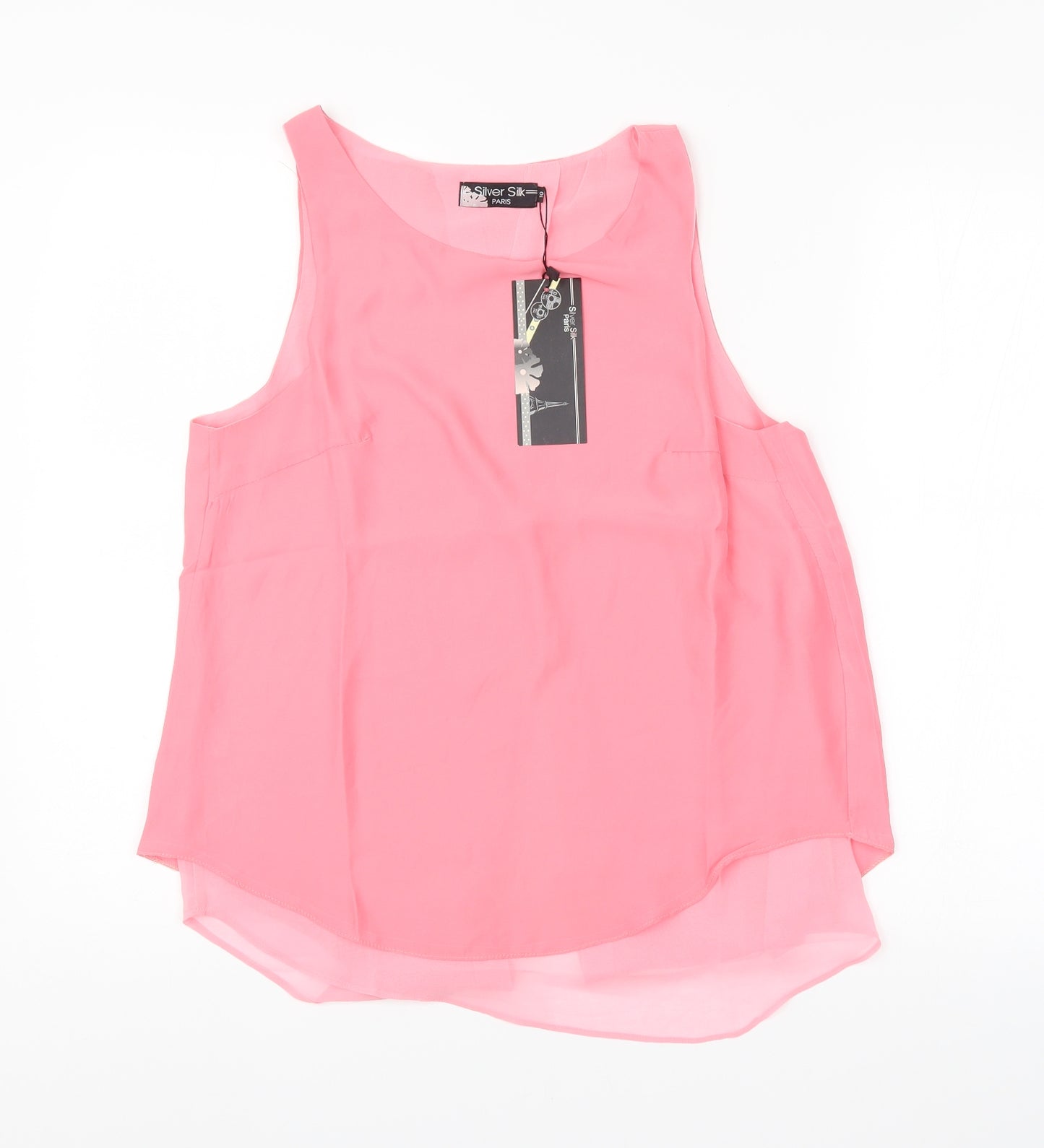 SilverSilk Womens Pink   Basic Blouse Size 10