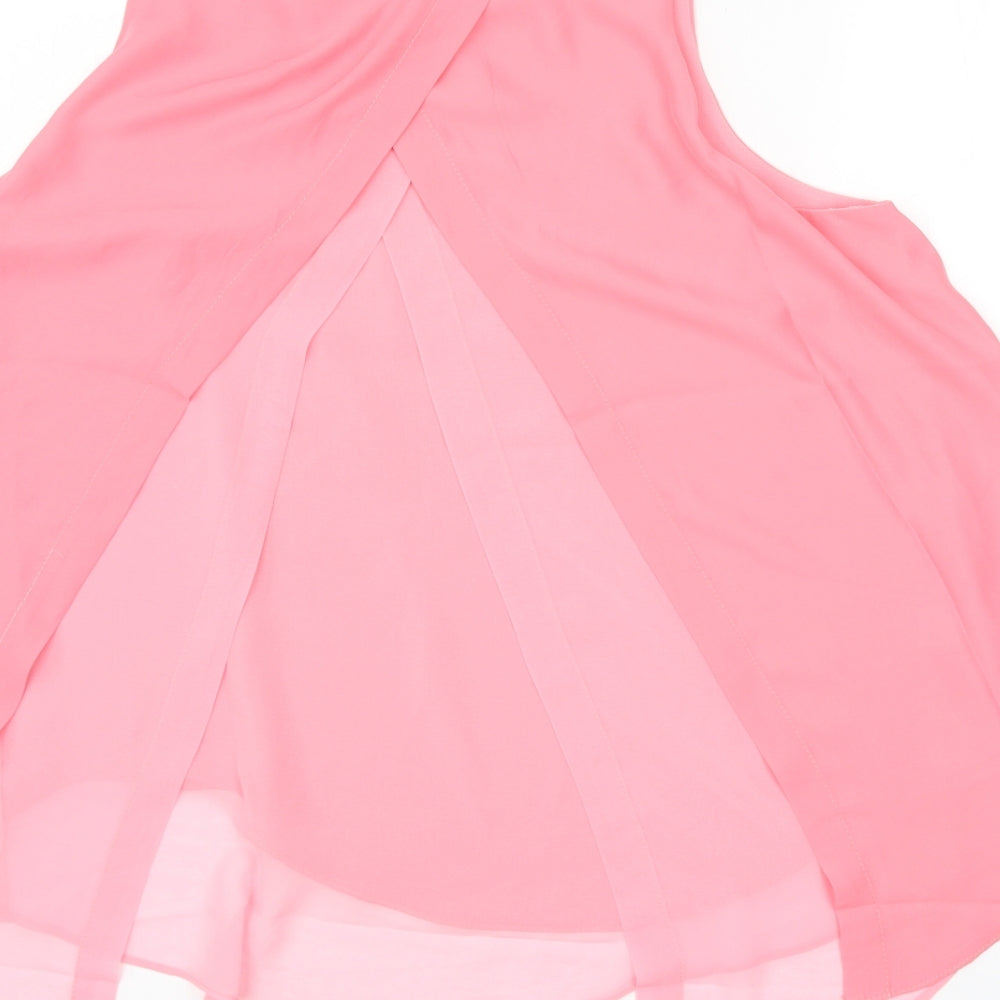 SilverSilk Womens Pink   Basic Blouse Size 10