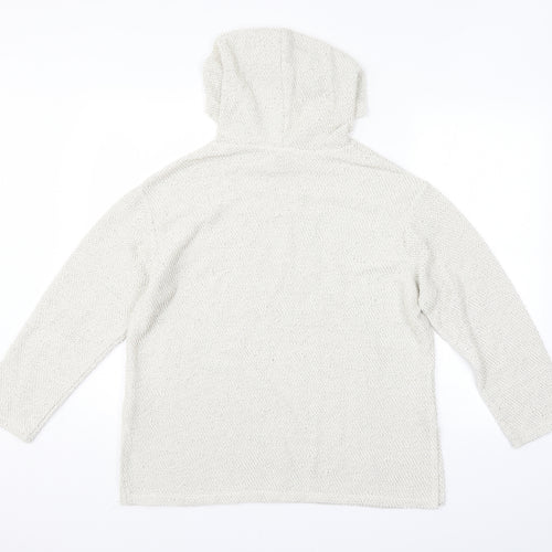 H&M Womens White   Pullover Hoodie Size S