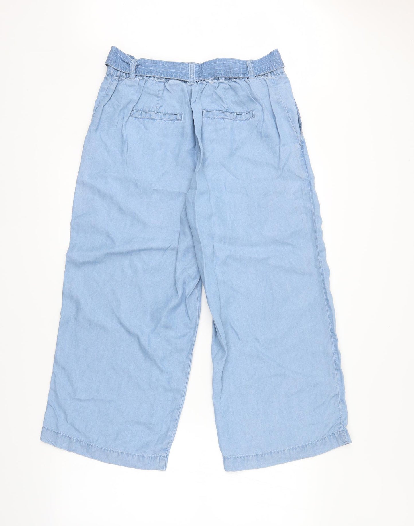 NEXT Womens Blue   Cropped Trousers Size 12 L25 in