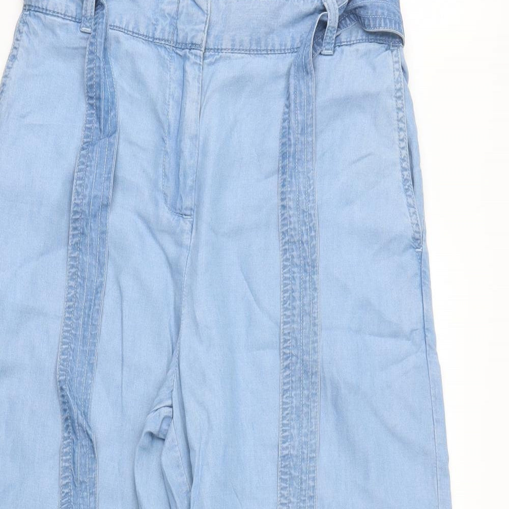 NEXT Womens Blue   Cropped Trousers Size 12 L25 in