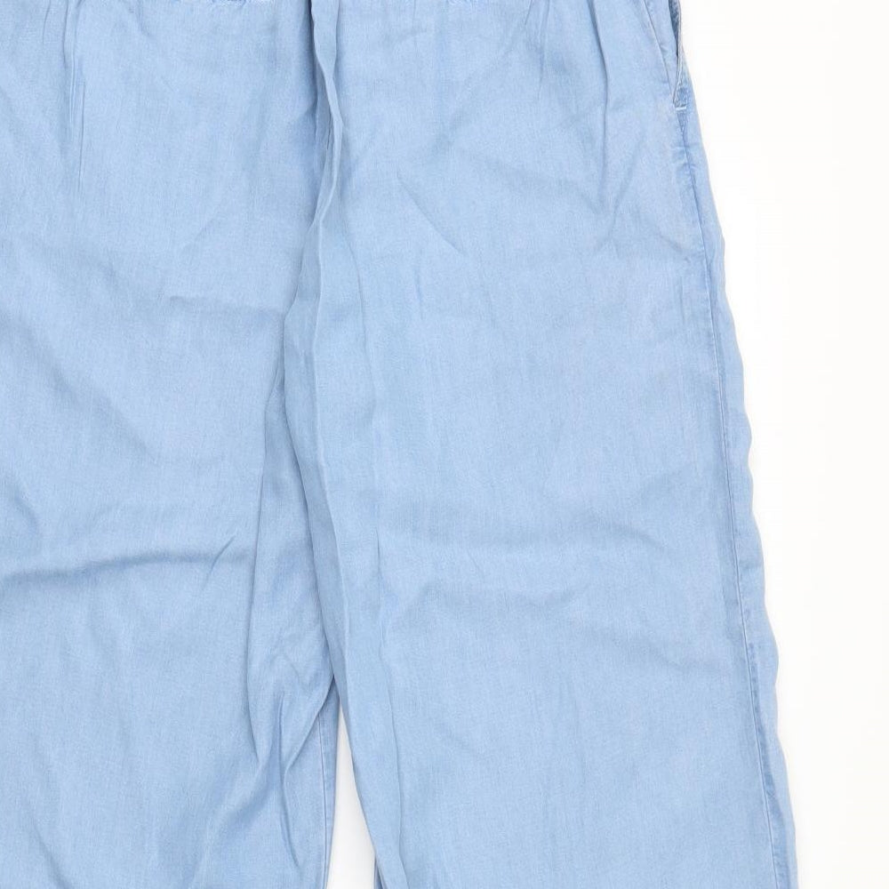 NEXT Womens Blue   Cropped Trousers Size 12 L25 in