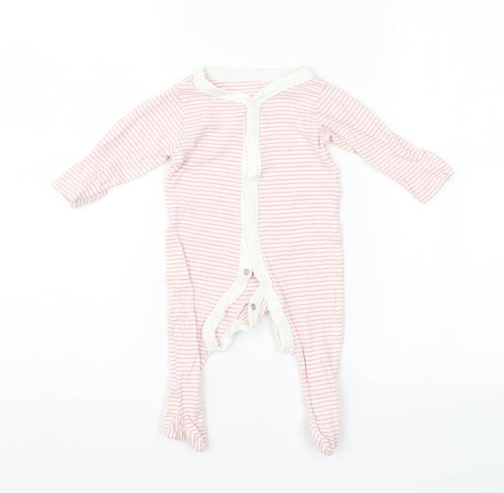 M&S Baby Pink Striped  Babygrow One-Piece Size 3-6 Months