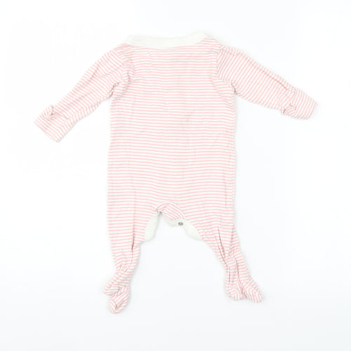 M&S Baby Pink Striped  Babygrow One-Piece Size 3-6 Months