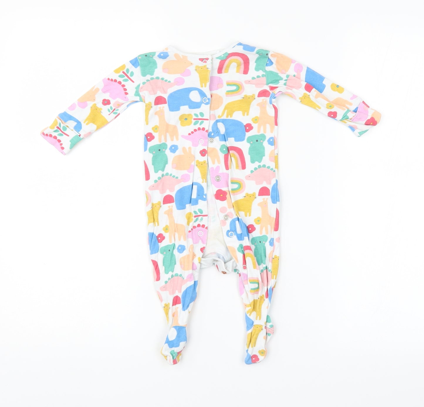 NEXT Baby Multicoloured Animal Print  Babygrow One-Piece Size 3-6 Months