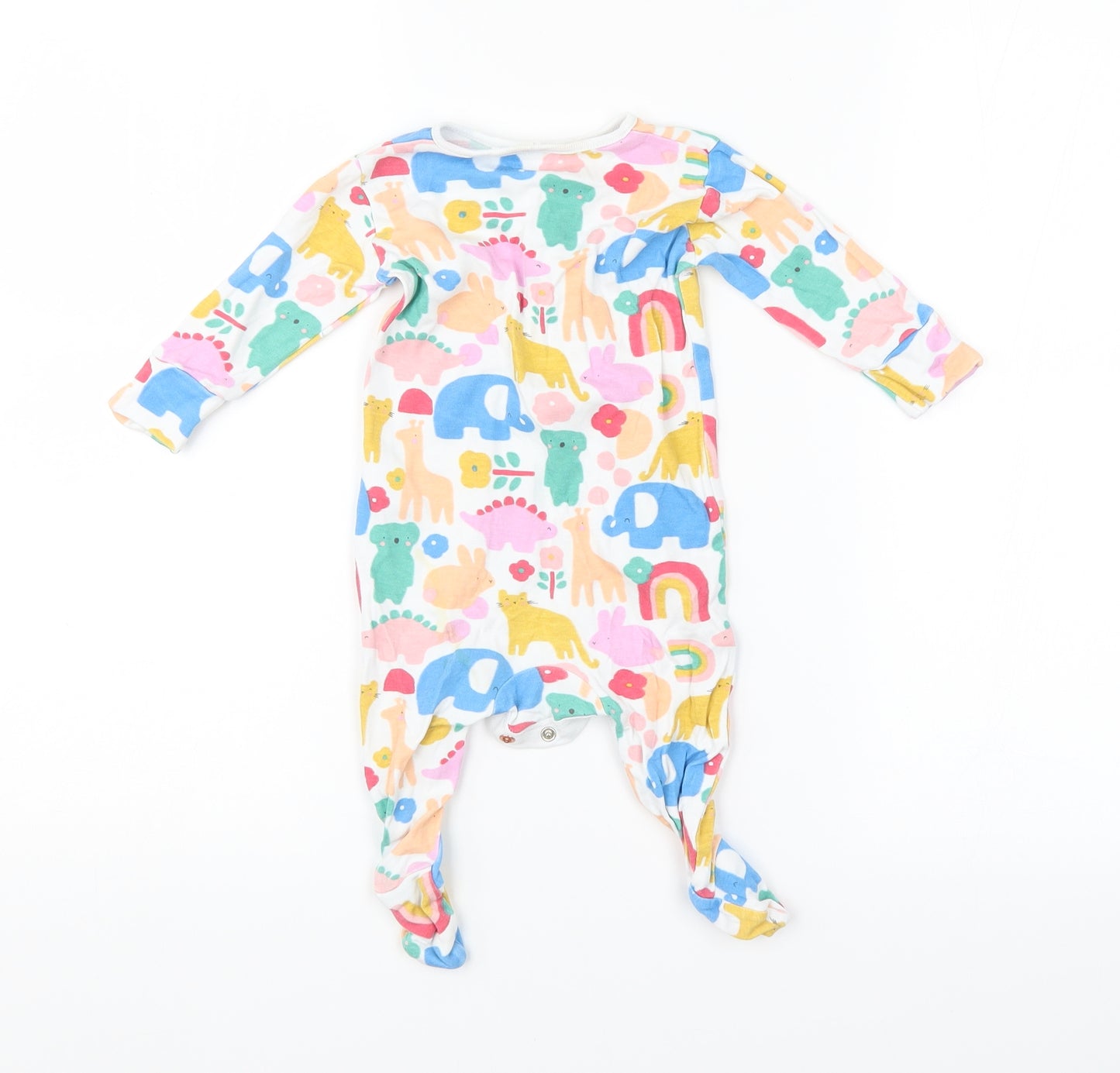 NEXT Baby Multicoloured Animal Print  Babygrow One-Piece Size 3-6 Months