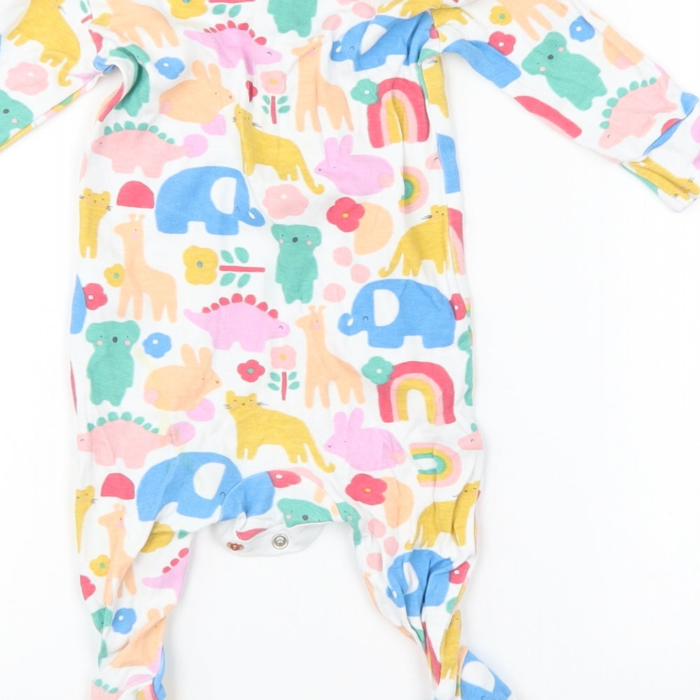 NEXT Baby Multicoloured Animal Print  Babygrow One-Piece Size 3-6 Months