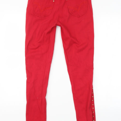 George Womens Red   Skinny Jeans Size 8 L30 in