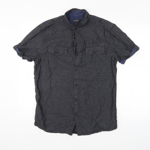Peacocks Mens Grey    Button-Up Size M