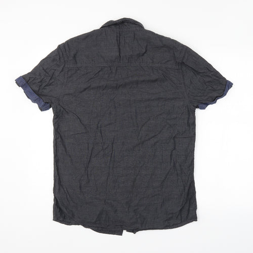 Peacocks Mens Grey    Button-Up Size M