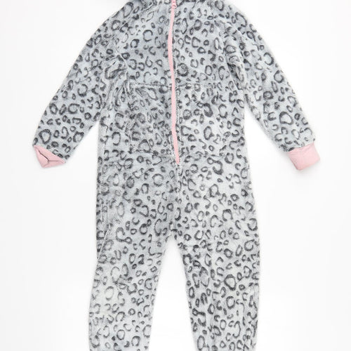NEXT Girls Grey Animal Print   One Piece