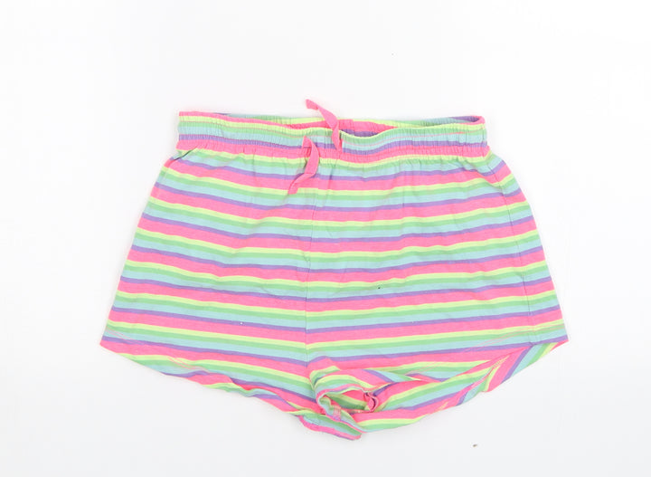 NEXT Girls Pink Striped Hot Pants Shorts Size 11 Years