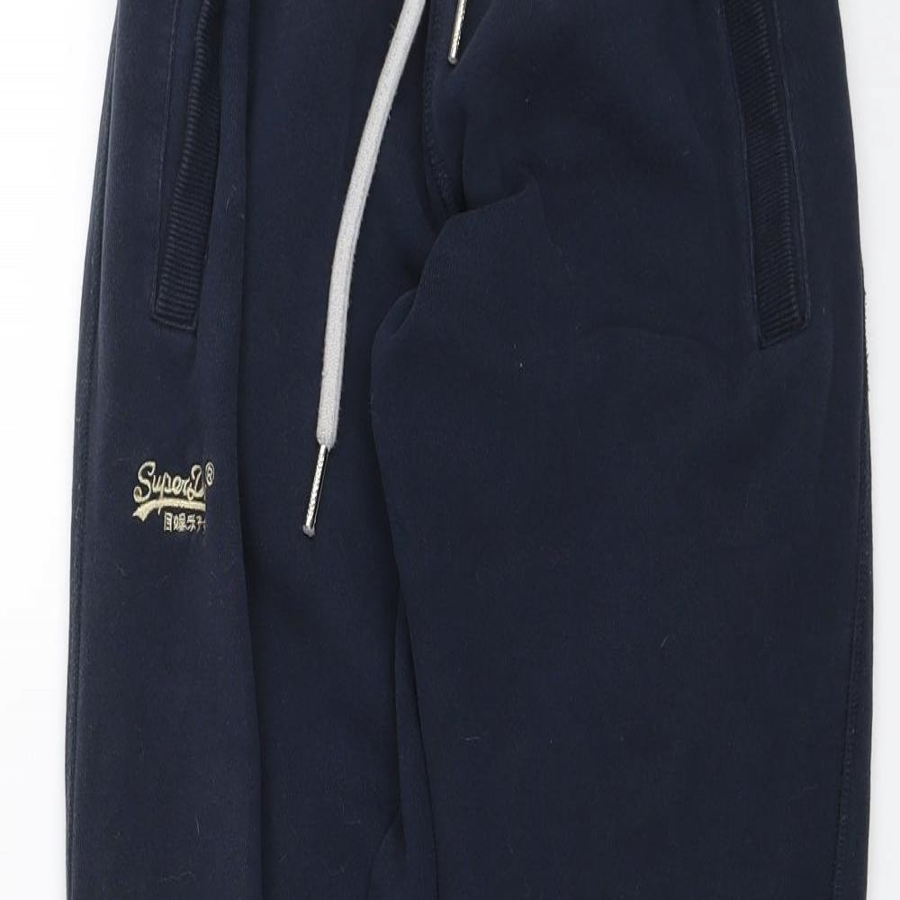 Superdry Womens Blue   Sweatpants Trousers Size 10 L29 in