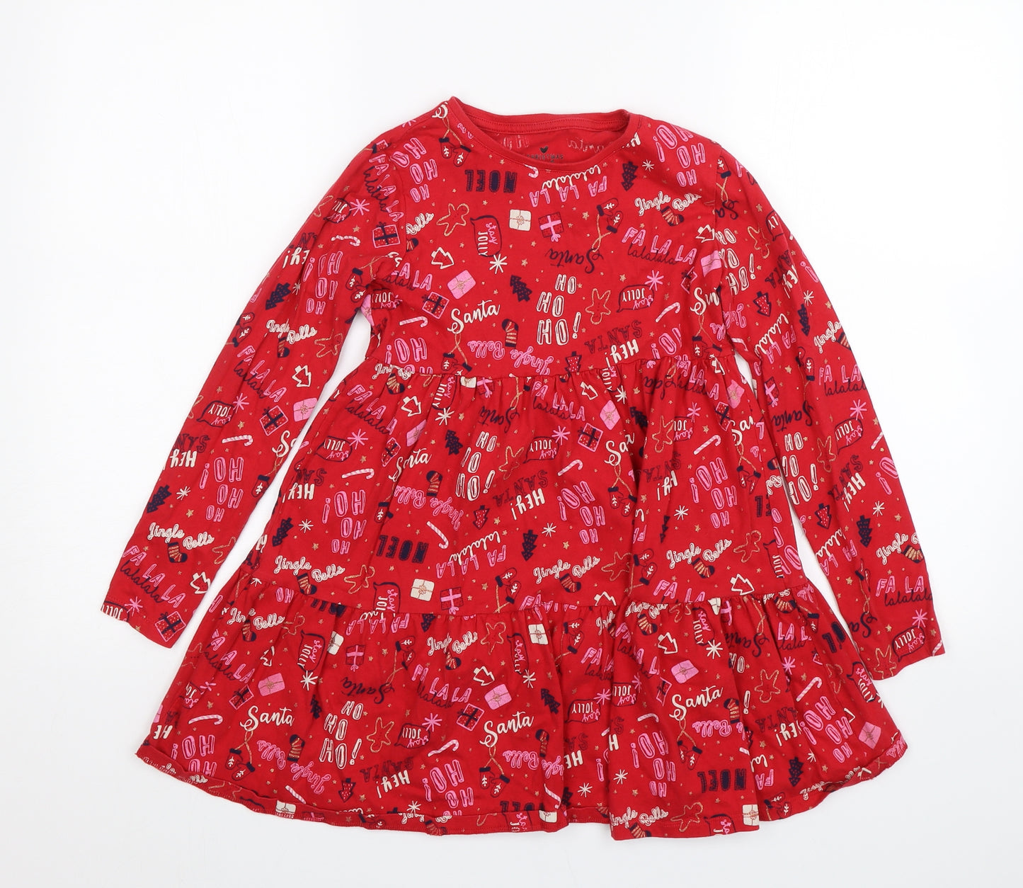 F&F Girls Red   Shift  Size 9-10 Years  - Christmas