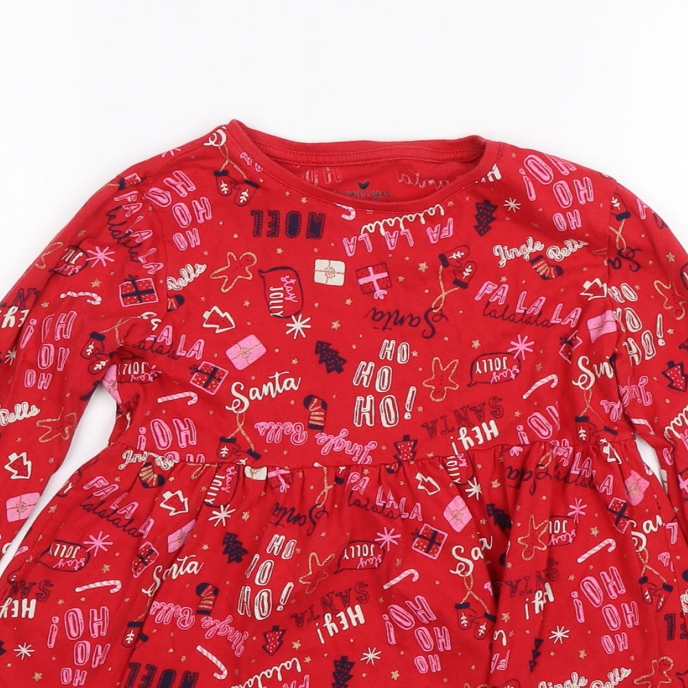 F&F Girls Red   Shift  Size 9-10 Years  - Christmas