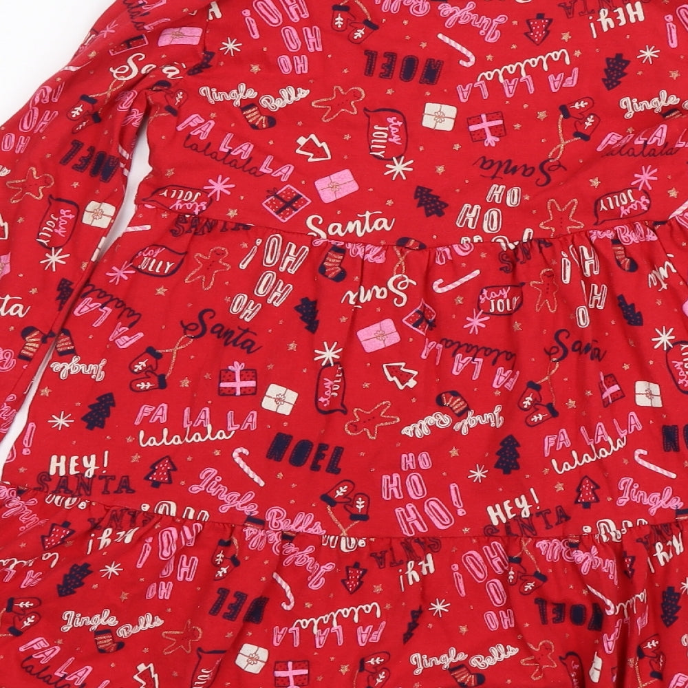 F&F Girls Red   Shift  Size 9-10 Years  - Christmas