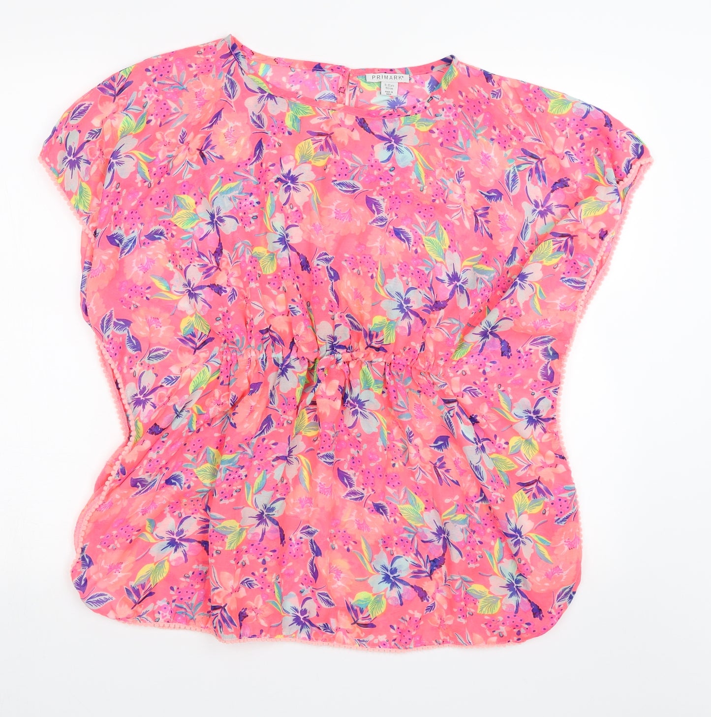 Primark Girls Pink Floral  Shift  Size 11-12 Years