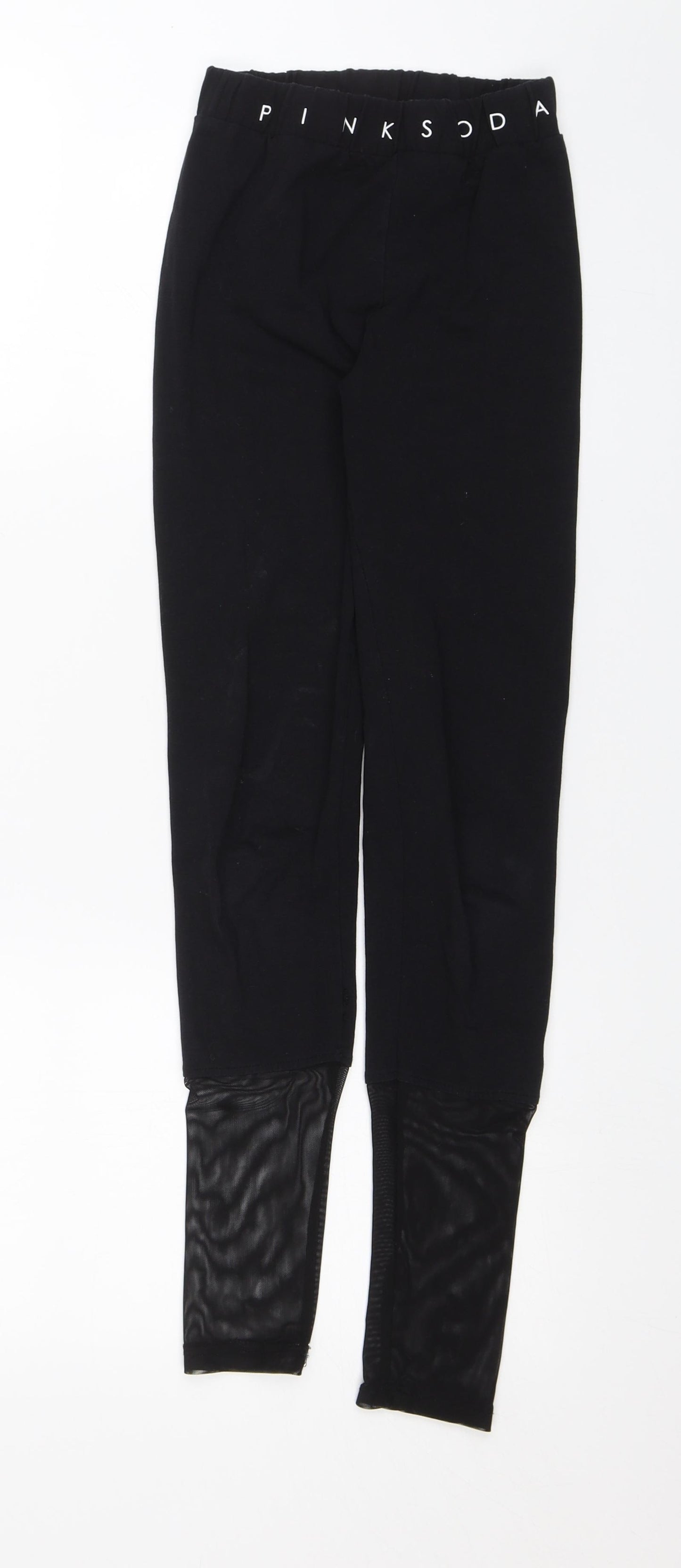 Pink Soda Womens Black   Jogger Leggings Size 4 L25 in - Waist 18in