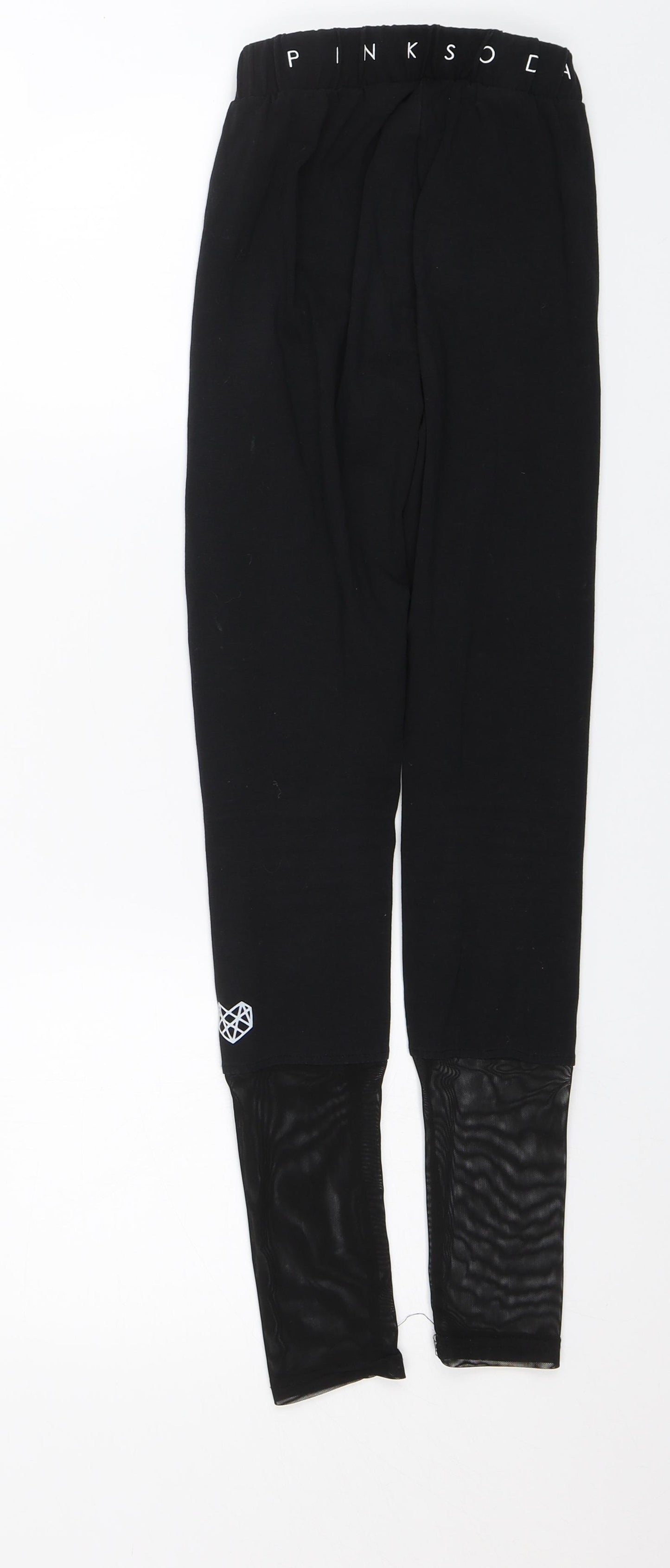 Pink Soda Womens Black   Jogger Leggings Size 4 L25 in - Waist 18in