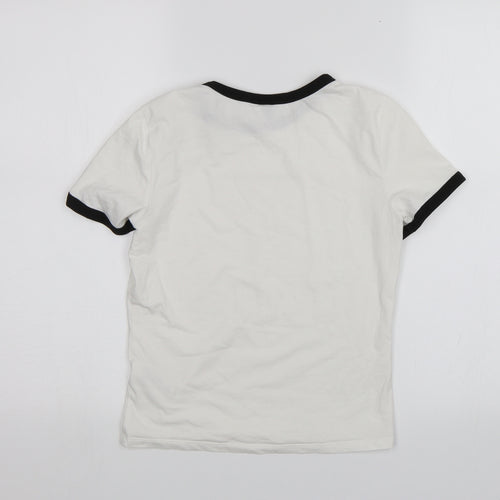 Divided Womens White   Basic T-Shirt Size S